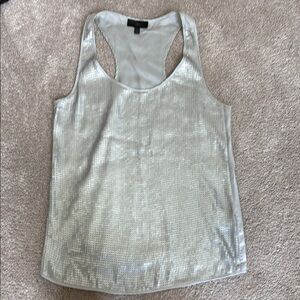 Banana Republic Silver Sleeveless Tank Top